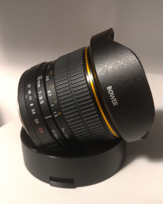 Fisheye 8mm f 3.5 per Canon bower(samyang)