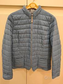 Piumino double face azzurro/fantasia