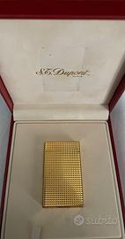 Accendino S.T. Dupont placcato in oro punta di dia