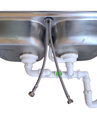 Lavello in acciaio inox a doppia vasca