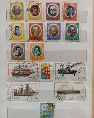 set 91 francobolli Italia 1970-1989