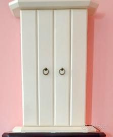 Butsudan bianco laccato con luce integrata 