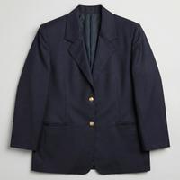 Blazer, vintage, blu navy, bottoni oro