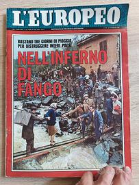 Rivista l'EUROPEO 14 Nov 1968 - Alluvione Biellese