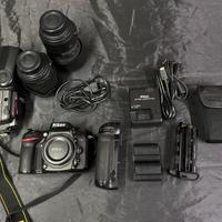 Nikon D7100-obbiettivi 18-105 + 55-300-accessori
