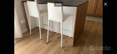Sgabelli della calligaris in pelle bianca