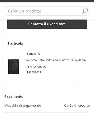 Tappeto tinta unita sienna nero 180x270 cm