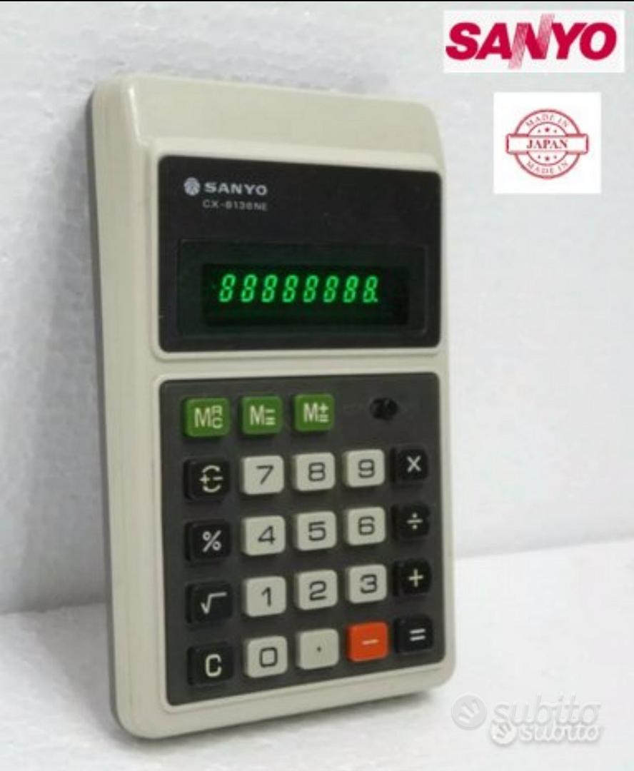 Vintage Rarità SANYO cx8136ne Calcolatrice 1978 - Collezionismo In