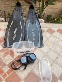 Maschera e pinne cressi