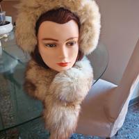 set pelliccia sciarpa scaldacollo e fascia capelli