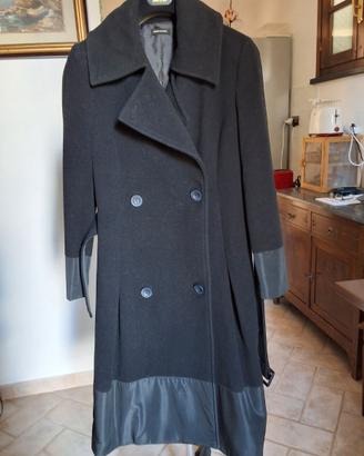 Cappotto nero  donna  di lana
