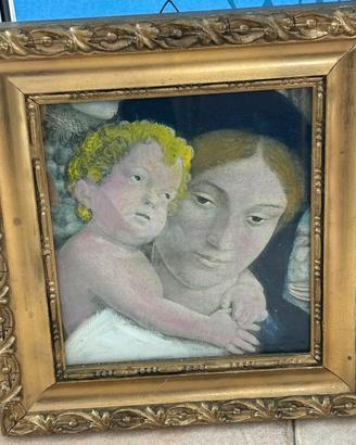 Quadro con antica cornice in oro