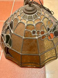 Lampadario cupola stile Tiffany anni ‘70