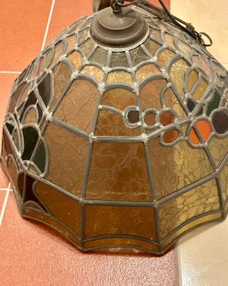 Lampadario cupola stile Tiffany anni ‘70