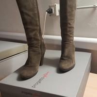 Stivali camoscio grigio