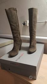 Stivali camoscio grigio