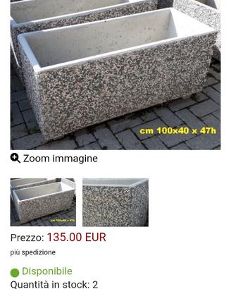 vasi in cemento e sassi 