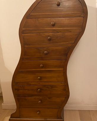 Cassettiera etnica balinese in teak