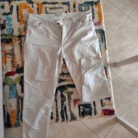 Jeans donna bianco gamba dritta tg 46/48