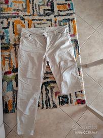 Jeans donna bianco gamba dritta tg 46/48