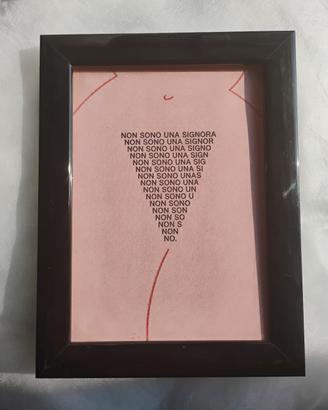 Quadretto Decorativo "Non sono una signora"