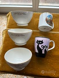 5 pezzi in porcellana / ceramica