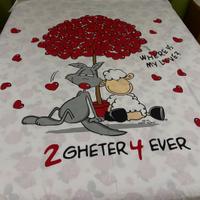 LENZUOLO MATRIMONIALE HAPPY PEOPLE è realizzato in