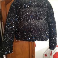 Piumino/giubbino velluto liscio e paiettes .SUPER!