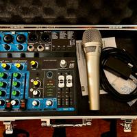 Mixer 6 canali e microfono a condensatore