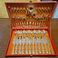 Set posate da 12 in silver plated 51 pezzi