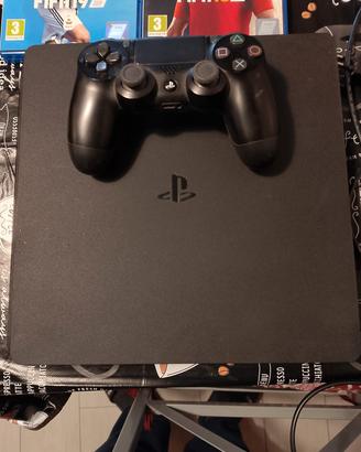 Ps4 slim 500 GB + 1 controller +giochi 
