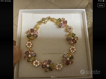 Braccialetto di zirconi e cristalli