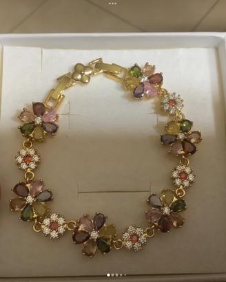 Braccialetto di zirconi e cristalli