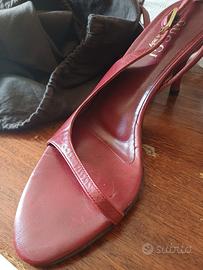 Eleganti scarpe donna Gucci in pelle rossa