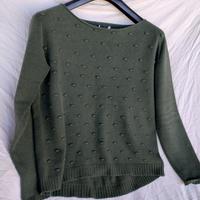 maglia verde bosco a noccioline 