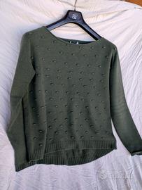 maglia verde bosco a noccioline 