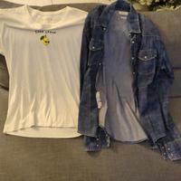 t-shirt happines  e camicia zara M