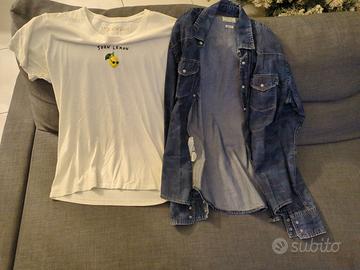 t-shirt happines  e camicia zara M