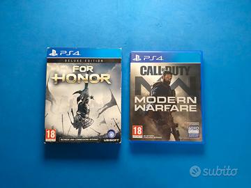 2 Giochi Playstation 4 PS4 For Honor e Call of Dut