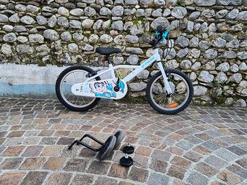 Bicicletta Bimbo/a B'Twin 16" Inuit 100 + Rotelle 