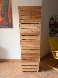 6 casette in legno