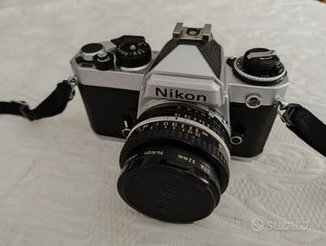 Nikon FE Silver + 50 MM f 1.8