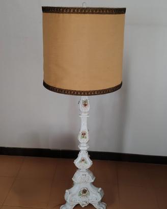 Lampada, piantana in porcellana, funzionante