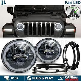 FARI Full LED Per JEEP WRANGLER JL Angel OMOLOGATI