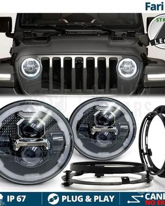 FARI Full LED Per JEEP WRANGLER JL Angel OMOLOGATI