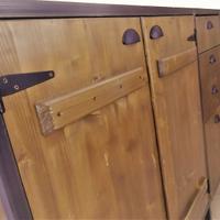 Madia Credenza Legno Massello Industrial Ferrro