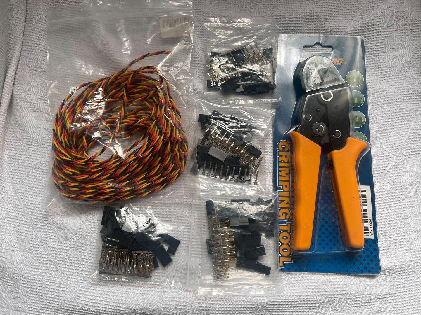 Mr. Plug 25 Cavi Servo JR 300mm 26AWG Con Connettori Femmina Placcati Oro, Per Modellismo