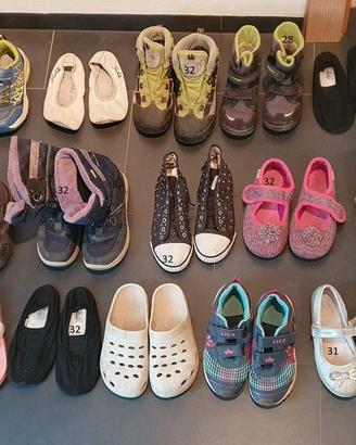 Lotto scarpe bambina/o varie misure 28-35