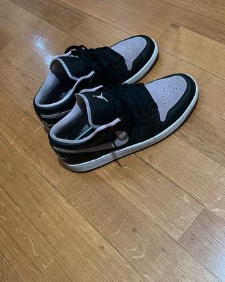 Air Jordan 1 Low Scarpe Nero Rosa Taglia 44