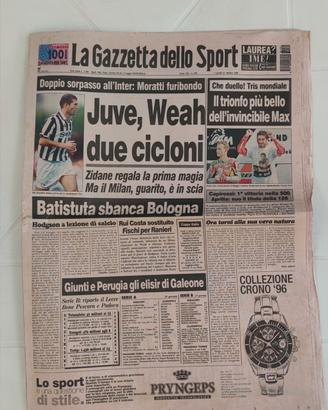 Originale La Gazzetta dello Sport 21 ottobre 1996